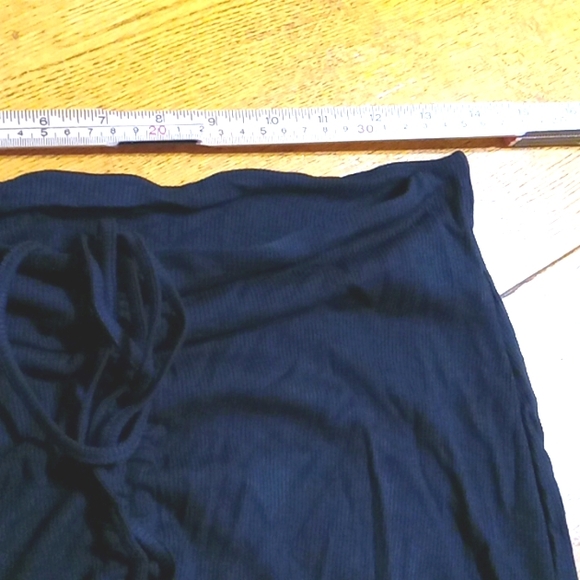 HALARA Womens Skirt Medium New BLACK LONG Work Business Casual RIBBED MIDI - Picture 9 of 9